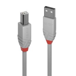 LINDY Kabel USB 2.0 LINDY Type A to B Cable, Anthra Line 3m Grey