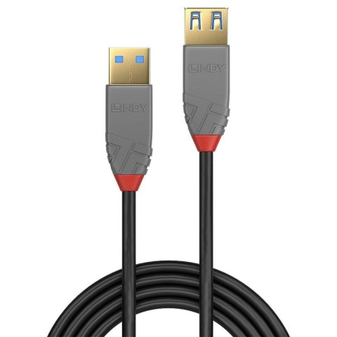 LINDY Przedłużacz USB 3.1 LINDY Gen1 Extension A/A, Anthra 2m Black