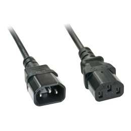 LINDY Przedłużacz kabla zasilającego LINDY 3 Pin C14 - C13 2m Black