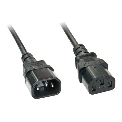 LINDY Przedłużacz kabla zasilającego LINDY 3 Pin C14 - C13 2m Black
