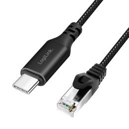 LogiLink Kabel adapter LogiLink CU0415 Ethernet USB 3.2, C/M do RJ45/M, aktywny, 7,5 m