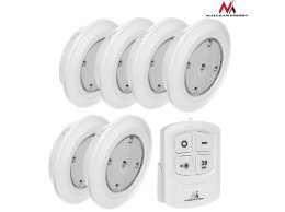 Maclean Zestaw 6 lamp LED Maclean MCE165 z pilotem na baterie 3xAAA