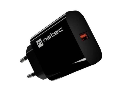 Natec Ładowarka sieciowa Natec Ribera 1x USB-A 18W czarna