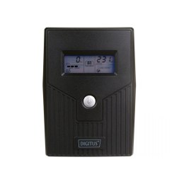 Digitus Zasilacz awaryjny UPS DIGITUS Line-Ineractive LCD BASIC, 800VA/480W, 1x12V/9Ah, AVR, 2x Schuko CEE 7/3
