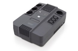 Digitus Zasilacz awaryjny UPS DIGITUS Line-Interactive LED DESKTOP 800VA/480W AVR 4x Schuko CEE 7/3, 3x IEC C13, 1xRJ45, 1xUSB A/USB B