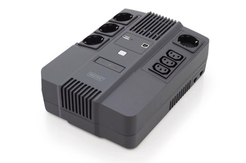 Digitus Zasilacz awaryjny UPS DIGITUS Line-Interactive LED DESKTOP 800VA/480W AVR 4x Schuko CEE 7/3, 3x IEC C13, 1xRJ45, 1xUSB A/USB B