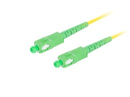 LANBERG Patchcord światłowodowy Lanberg SM SC/APC-SC/APC SIMPLEX 3.0MM LSZH G657A1 0.5m żółty