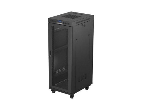 LANBERG Szafa instalacyjna Rack Lanberg stojąca 19" 32U 600x800 czarna drzwi perforowane LCD (flat pack)