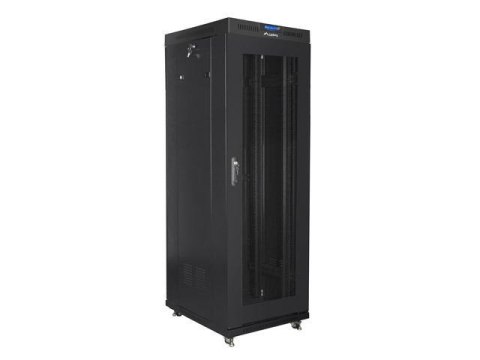 LANBERG Szafa instalacyjna Rack stojąca 19" 37U 600x800 czarna drzwi perforowane LCD Lanberg (flat pack)