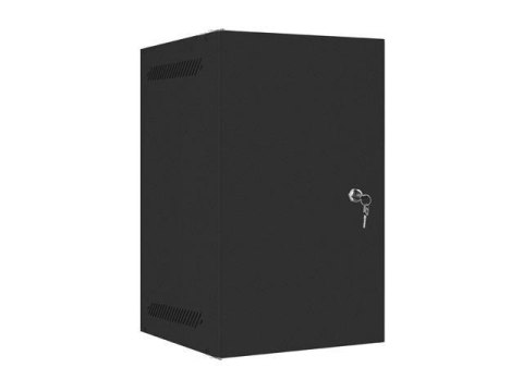 LANBERG Szafa instalacyjna Rack wisząca 10" 9U 280x310mm czarna Lanberg (flat pack) drzwi metalowe