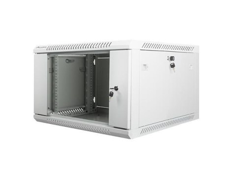 LANBERG Szafa instalacyjna Rack wisząca 19" 6U 600x450 szara Lanberg (flat pack)