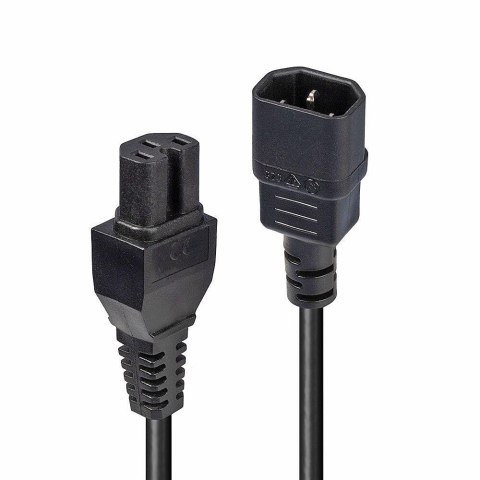 LINDY Przedłużacz kabla zasilającego LINDY IEC C14 to IEC C15 2m czarny