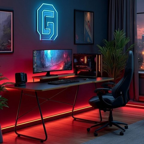 Maclean Biurko gamingowe z półką na monitor RS170