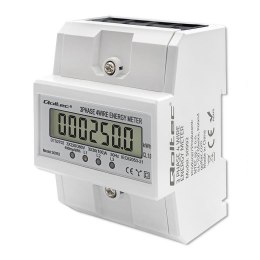 Qoltec Miernik zużycia enrgii Qoltec na szynę DIN | Trójfazowy elektroniczny licznik | 400V | 100A | LCD | 4P
