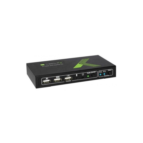 Techly Przełącznik KVM Techly 2-portowy HDMI/USB 2x1 z Audio 4K 30Hz