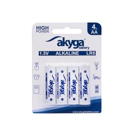 AKYGA Bateria alkaliczna Akyga AKY2068 AA LR6 Zn-MnO2, 1.5V/3050mAh 4szt/blister