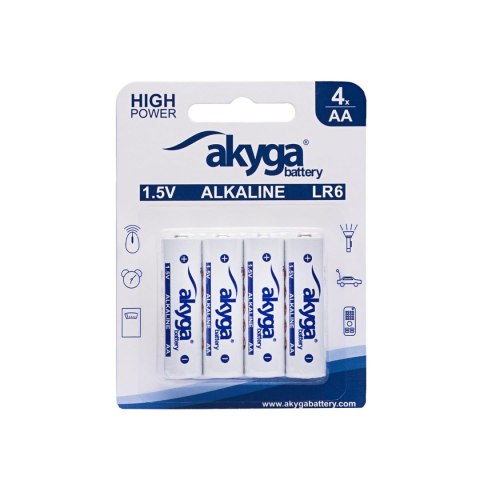 AKYGA Bateria alkaliczna Akyga AKY2068 AA LR6 Zn-MnO2, 1.5V/3050mAh 4szt/blister