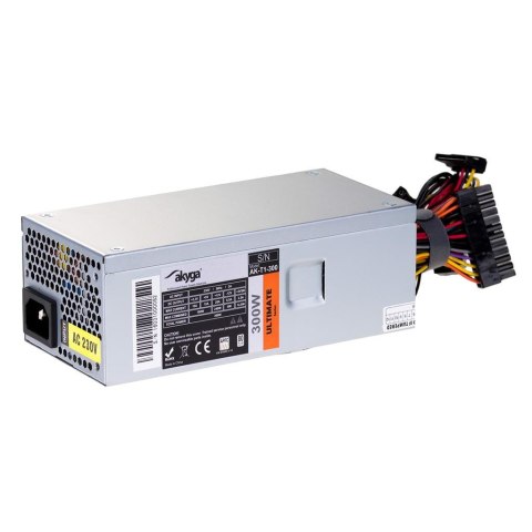 AKYGA Zasilacz TFX 300W Akyga AK-T1-300 P4 APFC FAN 3xSATA, (bez przewodu zasilającego)