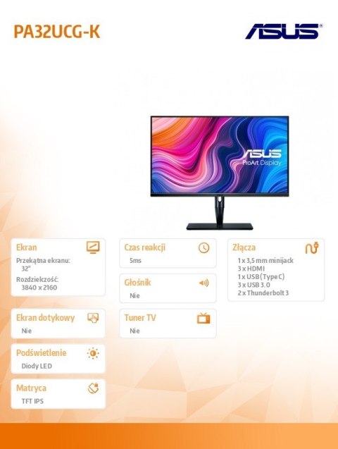 Asus Monitor 32 cale PA32UCG-K