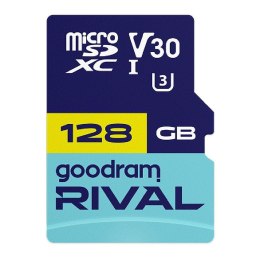 Goodram Karta pamięci microSDXC GOODRAM Rival 128GB UHS-I U3 V30 C10 + adapter