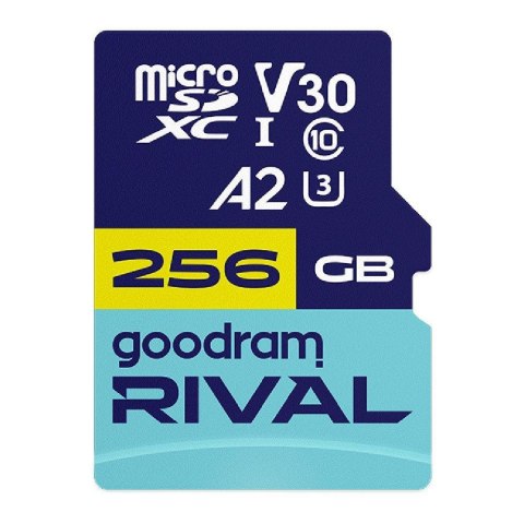Goodram Karta pamięci microSDXC GOODRAM Rival 256GB UHS-I U3 V30 C10 A2 + adapter