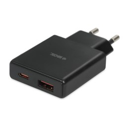 IBOX Ładowarka sieciowa iBOX C-43 Slim USB A+C 30W czarna