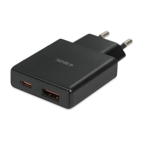IBOX Ładowarka sieciowa iBOX C-43 Slim USB A+C 30W czarna