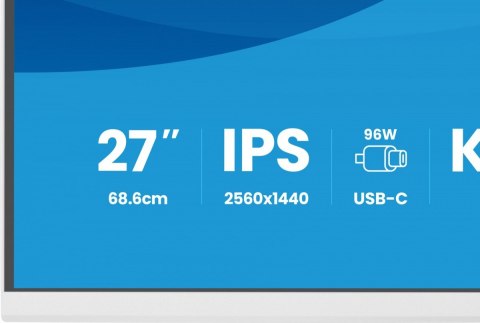 IIYAMA Monitor 27 cali XB2797QSNP-W1 IPS,QHD,USB-c Dock 96W,HDMI, 350cd,1ms, DP, DisplayPort x1 (Daisy Chain MST max. 2560 x1440), USB