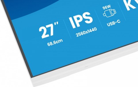 IIYAMA Monitor 27 cali XB2797QSNP-W1 IPS,QHD,USB-c Dock 96W,HDMI, 350cd,1ms, DP, DisplayPort x1 (Daisy Chain MST max. 2560 x1440), USB