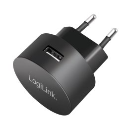 LogiLink Ładowarka sieciowa LogiLink PA0217 USB 10,5 W, okrągła, 1x USB-A, czarna