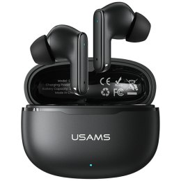 USAMS Słuchawki z mikrofonem Usams E05 TWS Bluetooth 5.0+ stacja dokująca - czarne