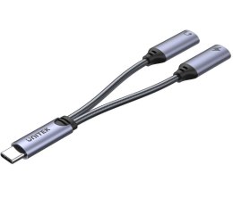 Unitek Kabel adapter Unitek M206A 2x USB-C, audio, 18W