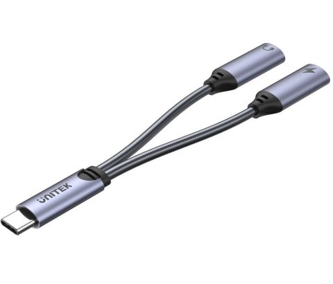 Unitek Kabel adapter Unitek M206A 2x USB-C, audio, 18W