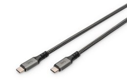 Digitus Kabel połączeniowy DIGITUS PREMIUM USB 4.0 Typ USB C/USB C M/M 20Gbps PD 3.0 60W 8K 30Hz czarny nylon 3m