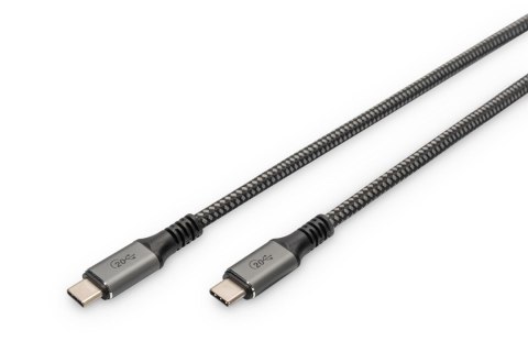 Digitus Kabel połączeniowy DIGITUS PREMIUM USB 4.0 Typ USB C/USB C M/M 20Gbps PD 3.0 60W 8K 30Hz czarny nylon 3m