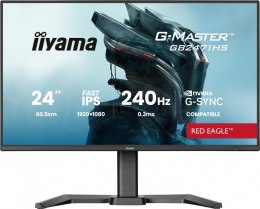 IIYAMA Monitor 23,8 cala GB2471HS-B1 Fast IPS,FHD,240Hz,2xHDMI,DP, 350cd, HAS(150) PIVOT, Adaptive G-SYNC - 1920 x 1080 @48-240Hz Disp