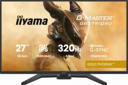 IIYAMA Monitor 27 cali GB2791QSU-B1 0.6ms, DP, 2xHDMI 2.1, 320Hz, Fast IPS, WQHD, 350 cd/m2, USB HUB x4