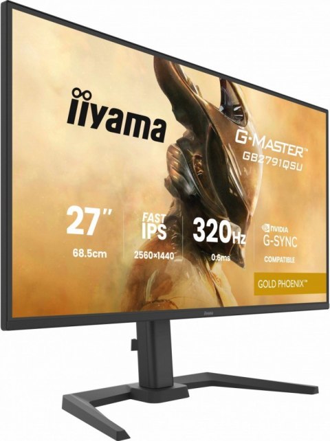IIYAMA Monitor 27 cali GB2791QSU-B1 0.6ms, DP, 2xHDMI 2.1, 320Hz, Fast IPS, WQHD, 350 cd/m2, USB HUB x4
