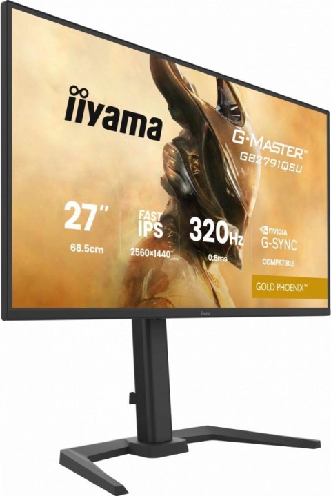 IIYAMA Monitor 27 cali GB2791QSU-B1 0.6ms, DP, 2xHDMI 2.1, 320Hz, Fast IPS, WQHD, 350 cd/m2, USB HUB x4