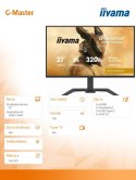 IIYAMA Monitor 27 cali GB2791QSU-B1 0.6ms, DP, 2xHDMI 2.1, 320Hz, Fast IPS, WQHD, 350 cd/m2, USB HUB x4