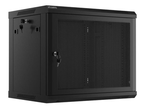 LANBERG Szafa instalacyjna Lanberg rack wisząca 19" 9U 600x450 drzwi perforowane czarna (flat pack)