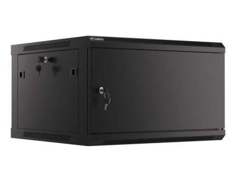LANBERG Szafa instalacyjna Rack wisząca 19" 6U 600x600 czarna drzwi metalowe Lanberg (flat pack)