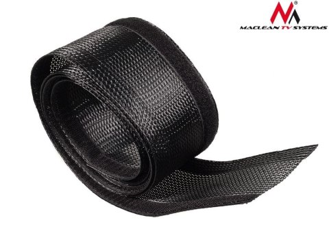 Maclean Organizator maskownica kabli Maclean MCTV-675 B 1.8m 85mm czarna na rzep