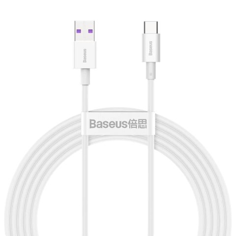 Baseus Kabel przewód USB - USB-C / Typ-C Baseus Superior CATYS-A02 z obsługą szybkiego ładowania 66W 2m biały