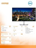 Dell Monitor U3225QE 31,5 cala IPS Black LED 4K(3840x2160)/16:9/Thunderbolt/HDMI/DP/USB-C/USB/RJ-45/3Y