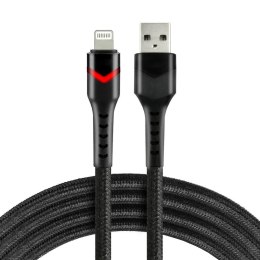 Everactive Kabel USB -> Lightning everActive CBB-1IBR 1m 2,4A RGB LED czarny