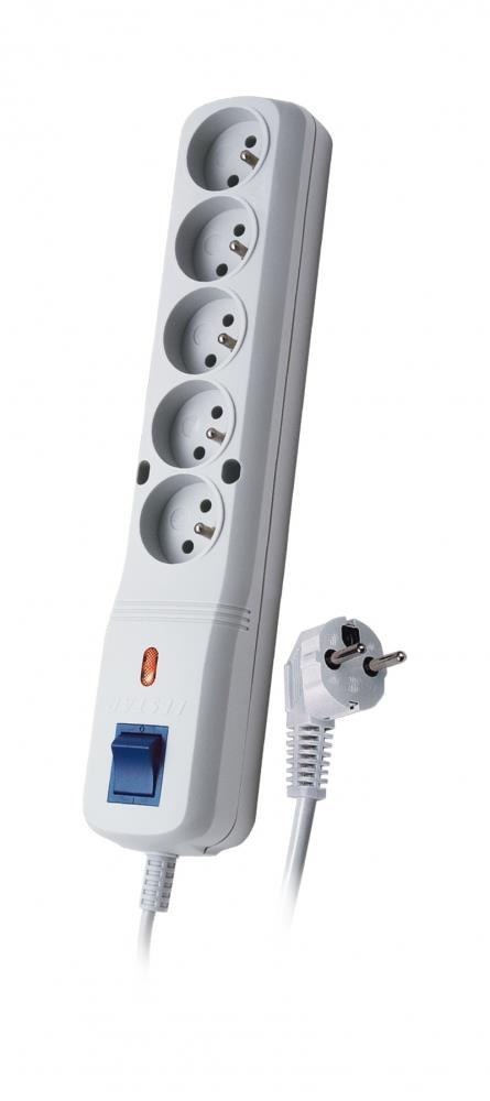 LESTAR Listwa zasilająca Lestar LF-530WA 5+ 1,5m szara