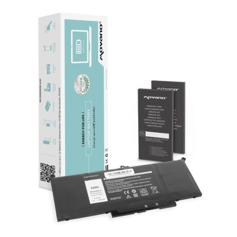 Movano Bateria Movano do notebooka Dell Latitude MYJ96, 7290, 7390, 7490 (7.4V-7.6V) (5800 mAh)