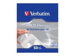 Verbatim Koperty papierowe na CD DVD Verbatim z okienkiem 50 sztuk