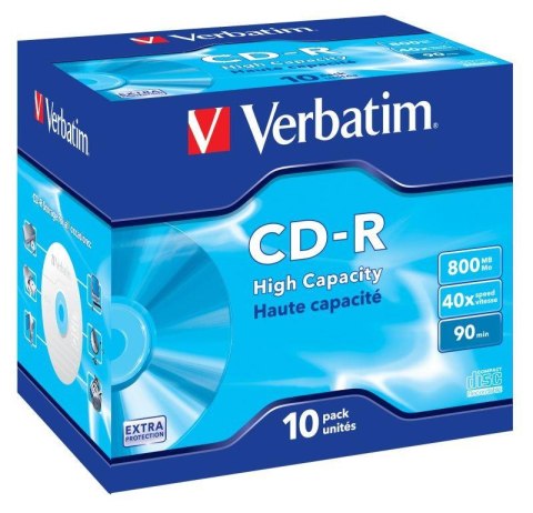 Verbatim Płyty CD-R Verbatim 40x 800MB (Jewel Case 10) EXTRA PROTECTION